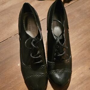 Merona Black Lace Up Boots